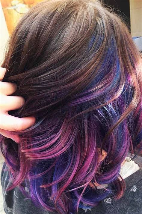 Rainbow Hair Ideas For Brunette Girls No Bleach Required See More Lovehairstyles Com
