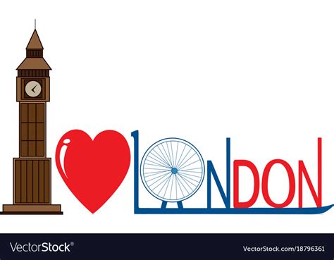 I Love London Royalty Free Vector Image Vectorstock