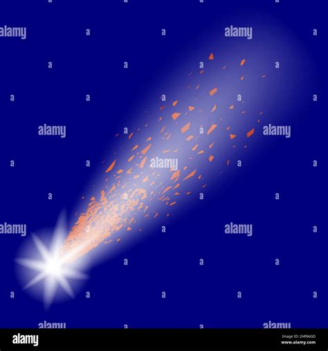 Shooting Stars On Night Sky Meteor Shower Meteors Falling Stock