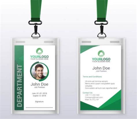 24 Vertical Identification Card Designs And Templates Ai Word Pages