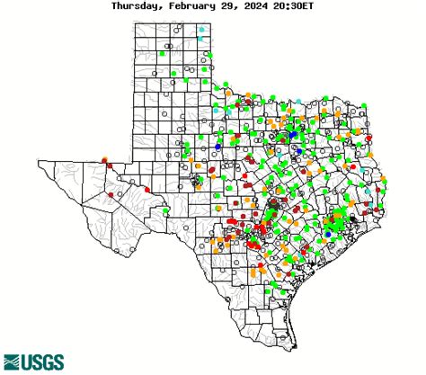 Usgs Current Water Data For Texas