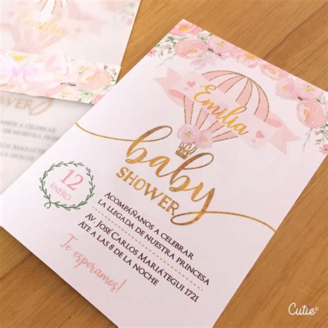 12 Invitaciones Baby Shower Girl Diseño E Impresión De Tarjetas