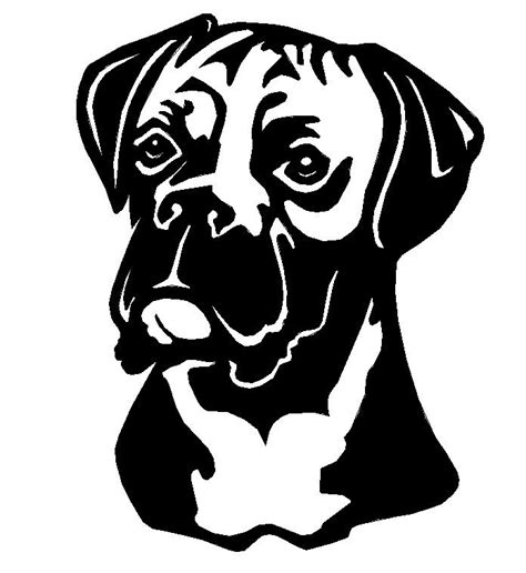 Dog Outline Face Outline Boxer Dogs Facts Dog Facts Kirigami I