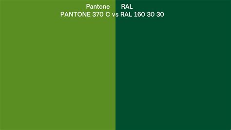 Pantone 370 C Vs Ral Ral 160 30 30 Side By Side Comparison