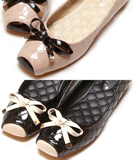 Pretty Flat Shoes With Checked And Bowknot Design The Style Basket