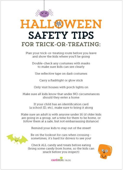 Halloween Safety Tips For Trick Or Treating Free Printable Download Free Printable Safety