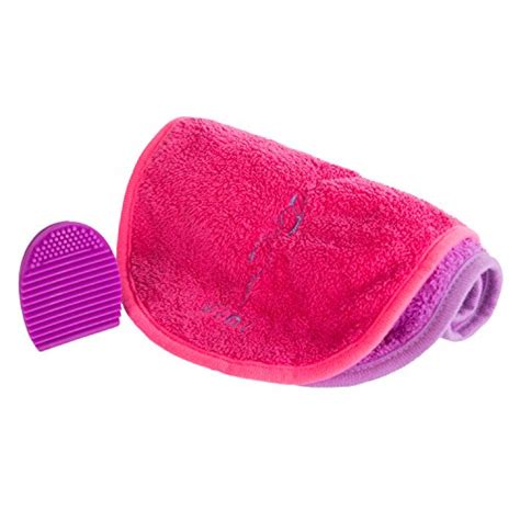 Vidi Luxury Reusable Make Up Remover Cloth 2 Pack And Makeup Brush Cleaner Microfibre Face