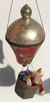 Vintage Blown Mercury Glass Christmas Ornament Hot Air Balloon Santa Japan Antique Price