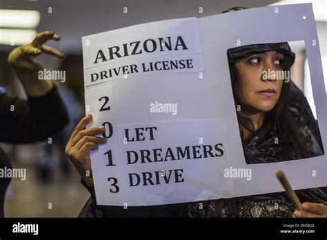 Phoenix Az Usa 31st Oct 2013 An Immigration Activist Pickets The