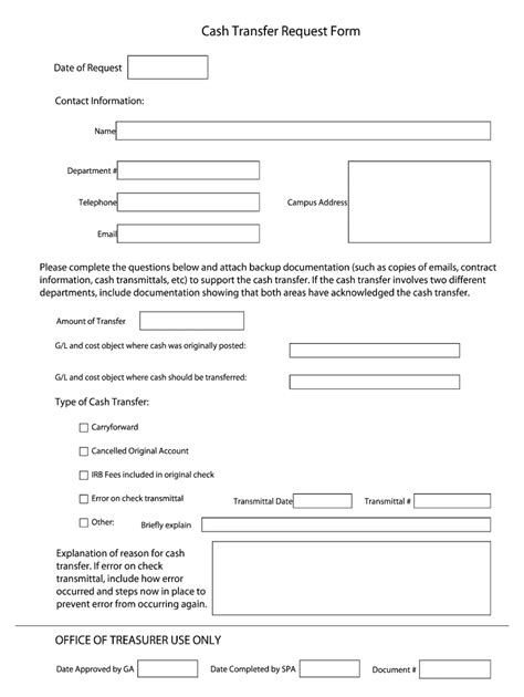 Cash Transfer Request Form Uky Fill Out And Sign Printable Pdf