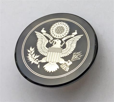 Great Seal Lapel Pin Obsidian And Silver Iconsdc