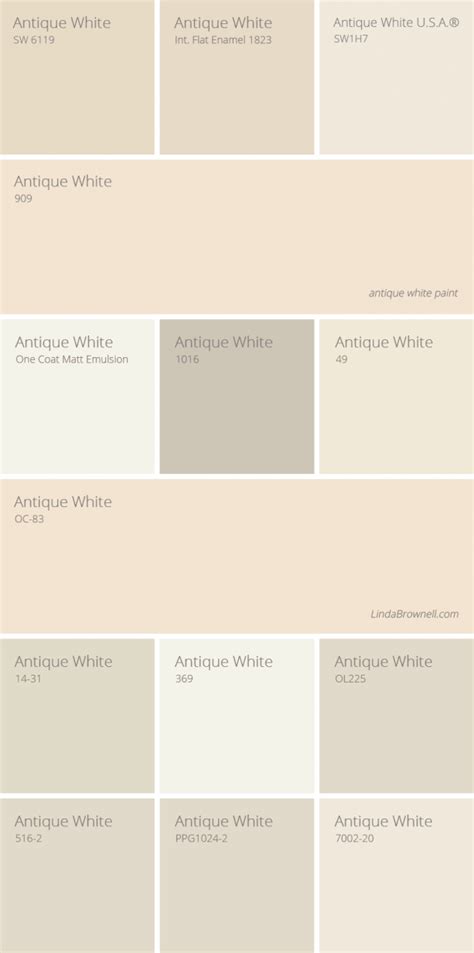 19 Best Choices Of Antique White Paint Color From 14 Top Brands