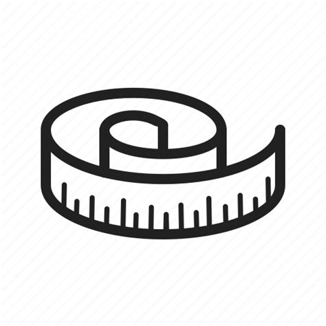 Length Measure Measurement Meter Tape Work Yellow Icon Download