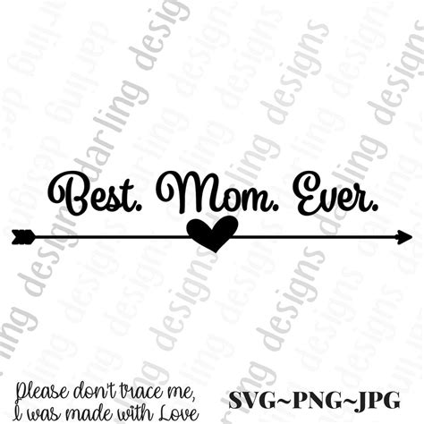 Best Mom Ever Svg Cut File For Cricut Svg For Silhouette Etsy