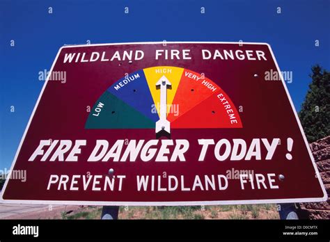 Fire Danger High Stock Photo Alamy