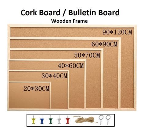 Cork Board Bulletin Board Wooden Frame Lazada Ph