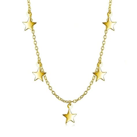 Sterling Silver Dangling Stars Choker Necklace Cr Zsur