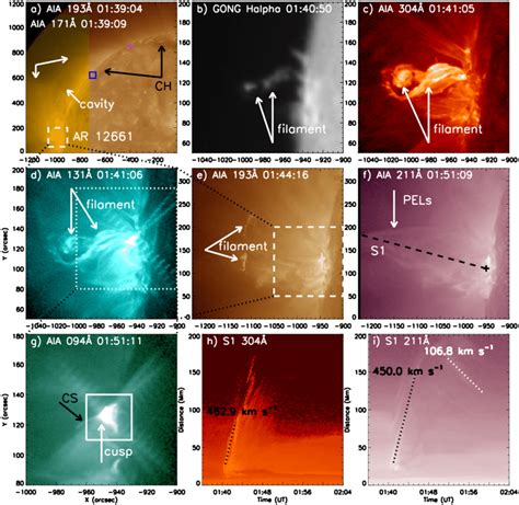 The Filament Eruption In The Gong Hα Filtergram And Aia Euv Channels