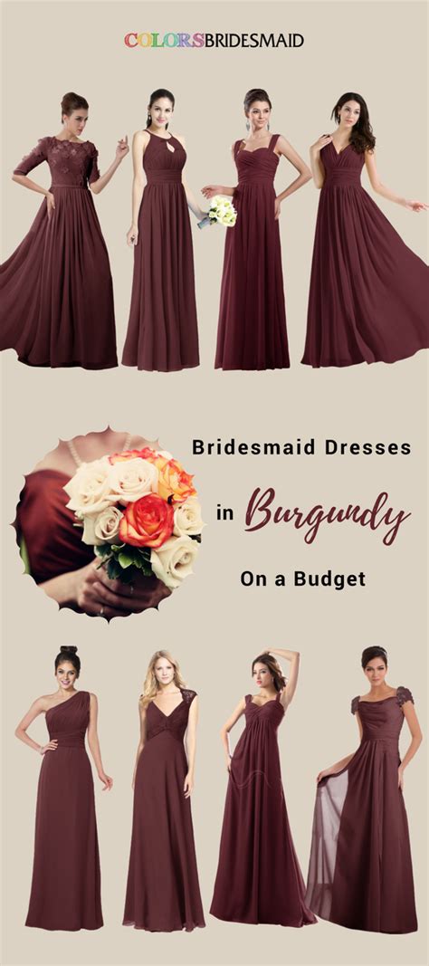 Long Bridesmaid Dresses In Burgundy Color For A Fall Wedding Burgundy