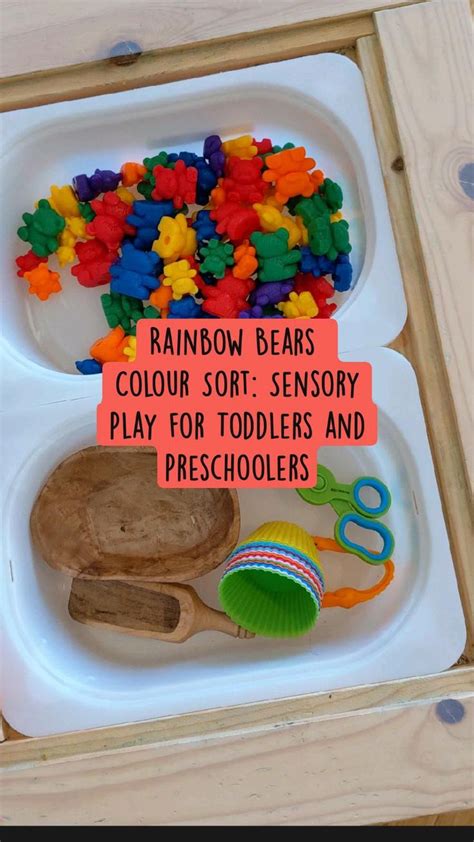 Rainbow Bears Colour Sort Sensory Play For Toddlers And Preschoolers