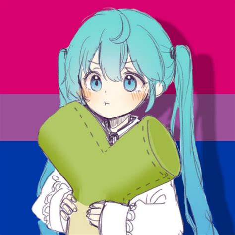 Hatsune Miku Vocaloid Bi Pride Profile Picture