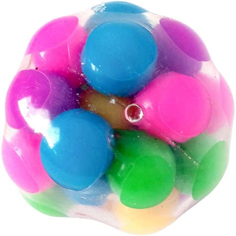 Squeeze Ball Toy Squishy Stress Balls With Colorful Beads Sensory