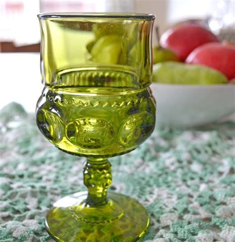 Woman In Real Life Vintage Green Glass