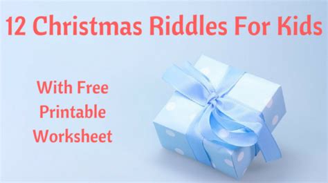 Feel free to make as many copies as you need (just don't sell them as they're meant to be free for all to use.) use our christmas activities to compliment the mini book. 12 Christmas Riddles For Kids