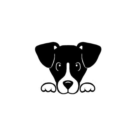 Jack Russell Terrier Peeking Decal Etsy