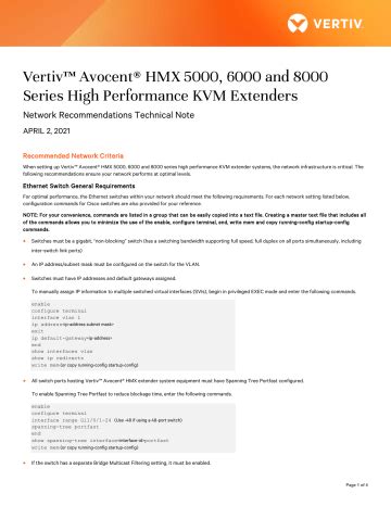 Vertiv Avocent HMX 5000 6000 And 8000 Series High Performance KVM