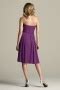 Robe demoiselle d'honneur ruchée sans bretelle en satin longue aux genoux avec ceinture. Robe violette courte simple pour demoiselle d'honneur ...