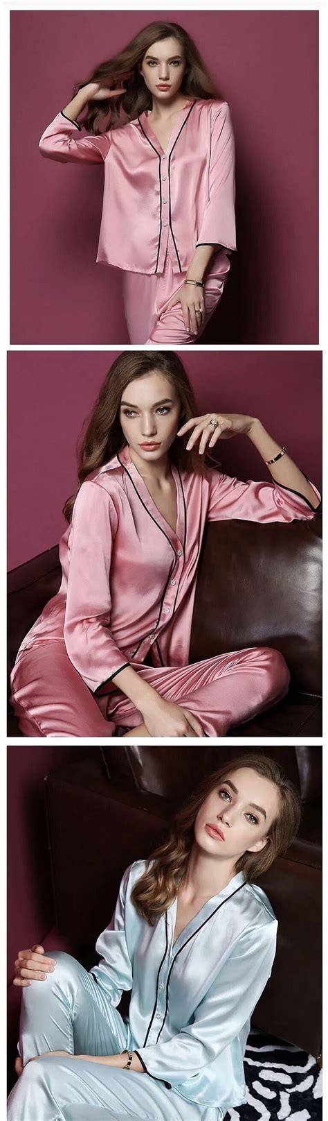 High Low Style Loose Silk Sleep Shirt Silk Sleep Shirt Silk Pajamas Women Silk Sleep