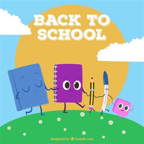 Free Vector Funny Back To School Background