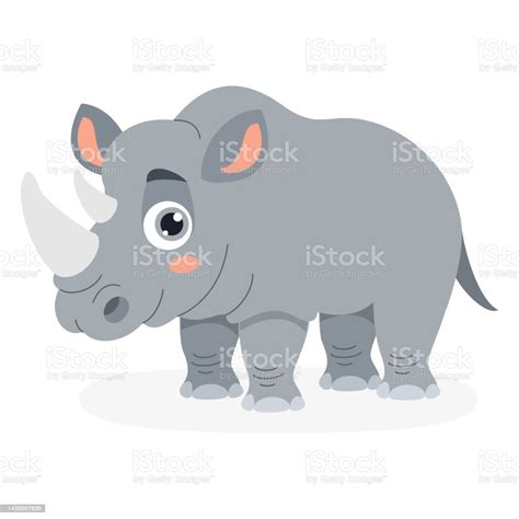 Stock Ilustrace Kreslená Ilustrace Nosorožce Stáhnout Obrázek Nyní