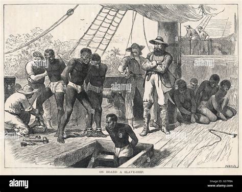 Taking African Slaves On Board A Slave Ship Date Circa 1830 Stock