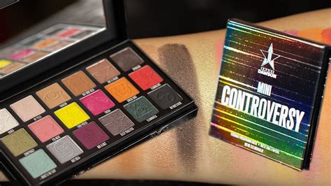 jeffree star x shane dawson eyeshadow swatches conspiracy palette and mini controversy palette