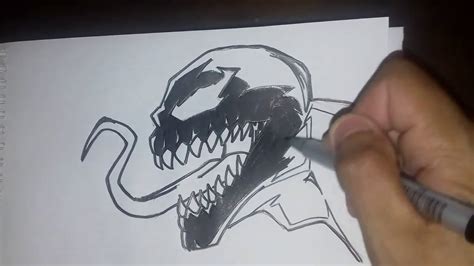 Aprenda Como Desenhar O Venom Passo A Passo Fácil Speed Drawing Youtube