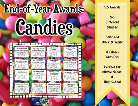 Miles & more gmbh and deutsche lufthansa ag can send me legally relevant information about the miles & more. End of Year Awards: Candies / for Middle School (Grades 5 ...