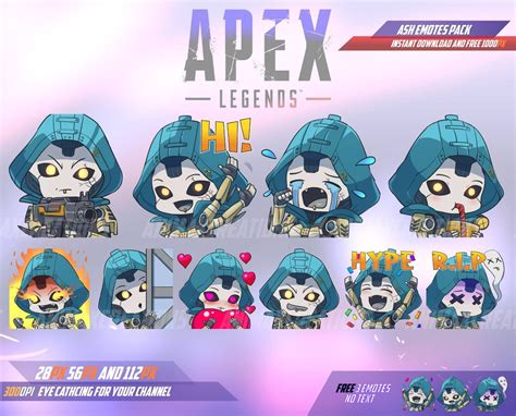 Ash Apex Legends Emotes Ash Apex Legends Chibi Apex Legends Etsy In