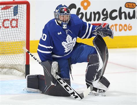 college goalie jett alexander plays for maple leafs hours after signing contract