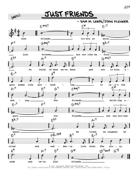 Just Friends High Voice By Digital Sheet Music For Real Book