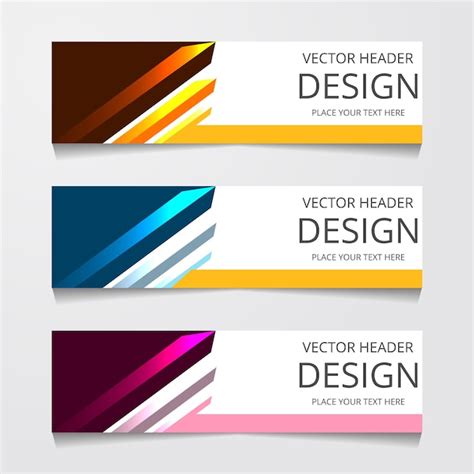 Free Vector Abstract Web Banner Design Background Or Header Templates