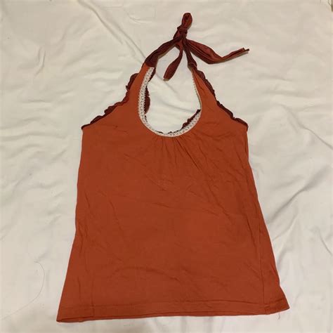 Y2k Rust Halter Top Womens Fashion Tops Sleeveless On Carousell