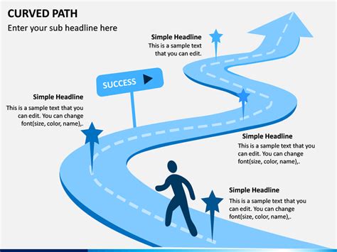 Curved Path Powerpoint Template Sketchbubble