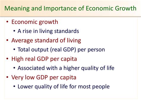 Meaning And Importance Of Economic Growth
