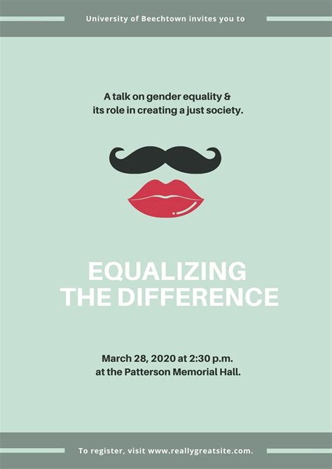 Free Gender Equality Posters Design A Custom Gender Equality Poster In