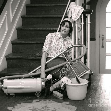 Exhausted Woman With Cleaning Photograph By H Armstrong Roberts