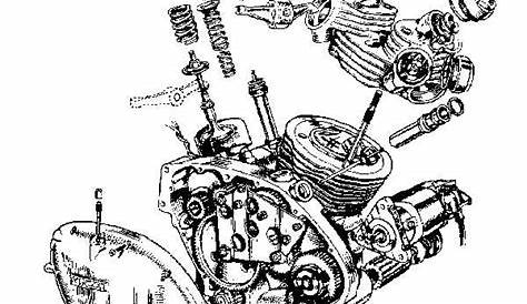 motorcycle sport diagram engine