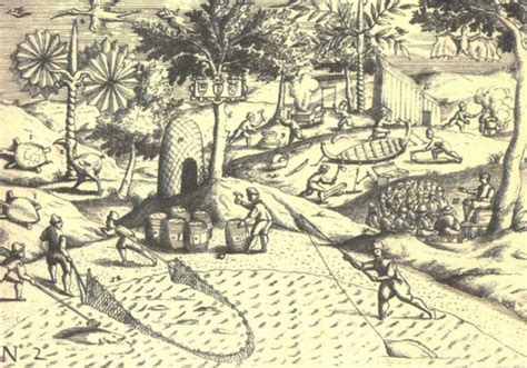 Anonymous Engraving Of Dutch Activity On Mauritius In 1598 From Het