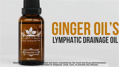 Ginger Oil Lymphatic Drainage Youtube